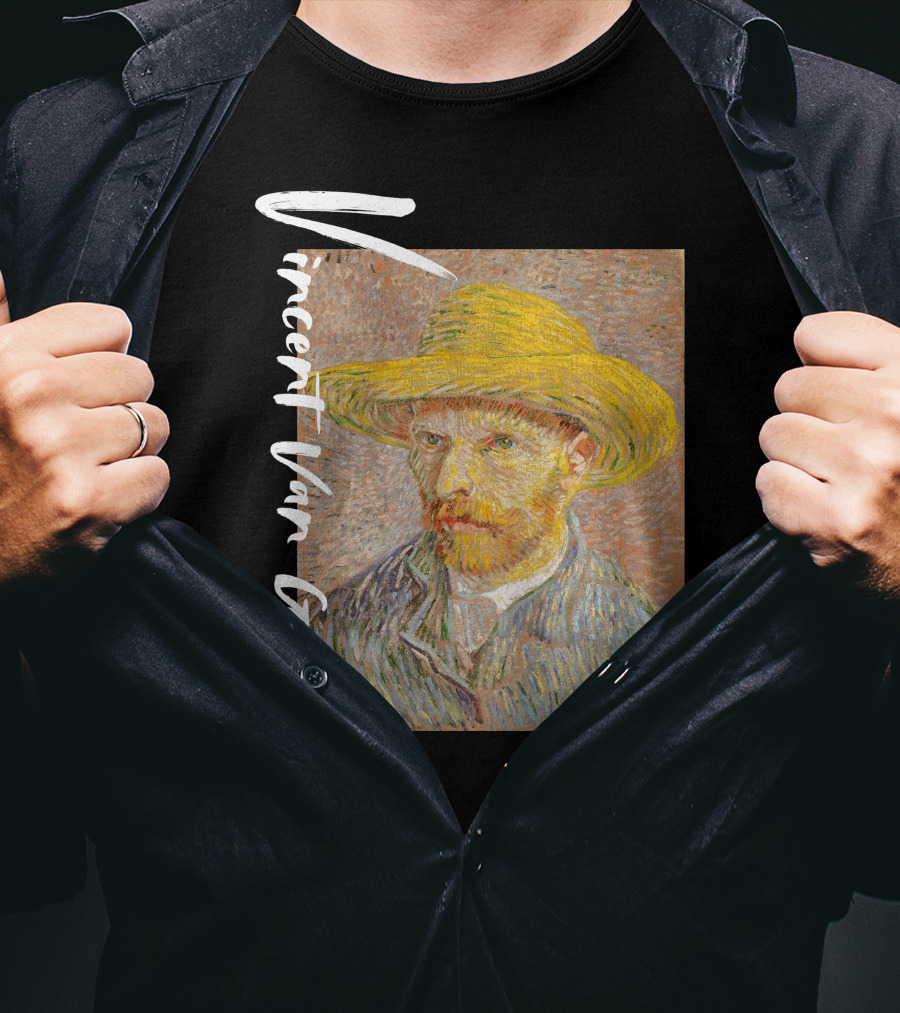 Vincent Van Gogh Self Portrait With Straw Hat Vincent T-Shirt