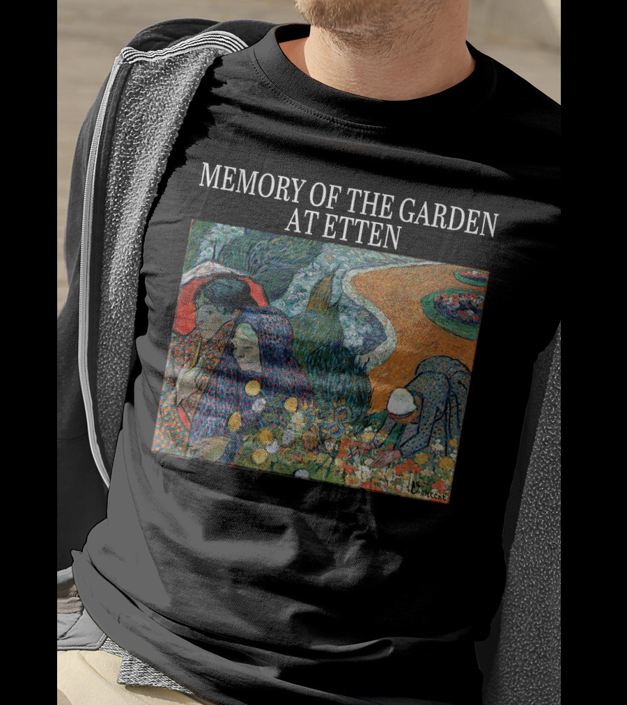 Memory Of The Garden At Etten Vincent Van Gogh Patterned Floral Scene T-Shirt