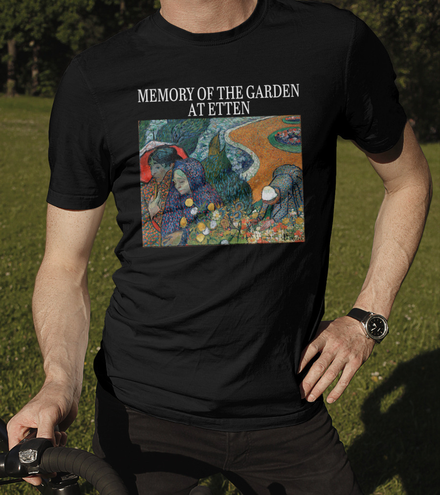 Memory Of The Garden At Etten Vincent Van Gogh Patterned Floral Scene T-Shirt