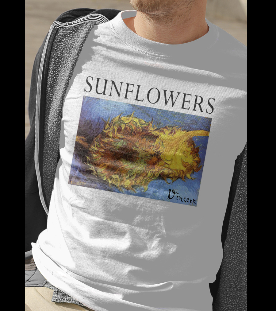 Sunflowers Vincent Van Gogh Painting Vincent Signature T-Shirt