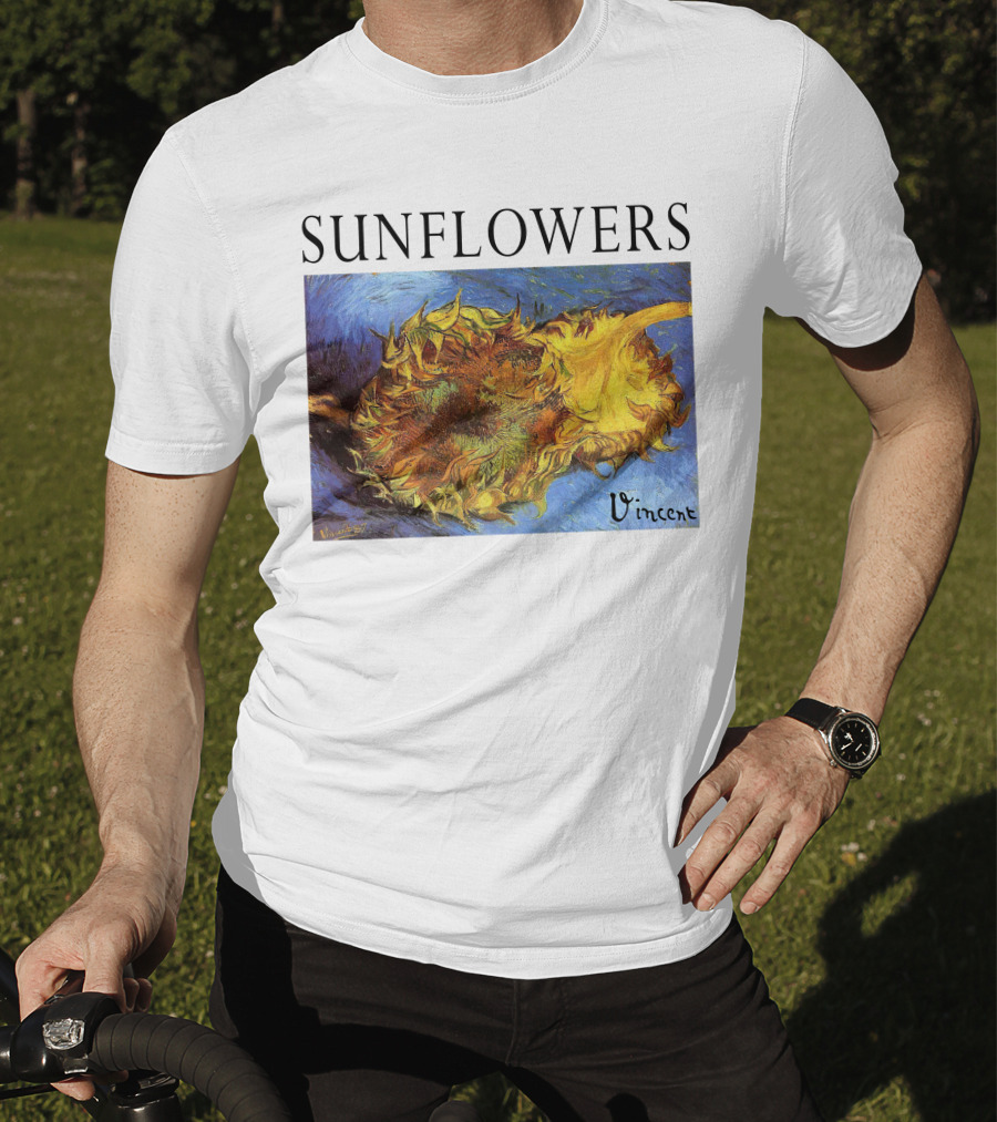 Sunflowers Vincent Van Gogh Painting Vincent Signature T-Shirt