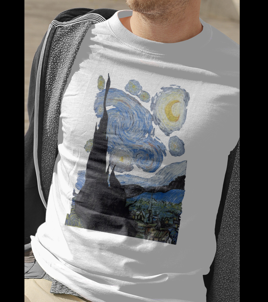 Starry Night Vincent Van Gogh Painting Swirls And Sky T-Shirt