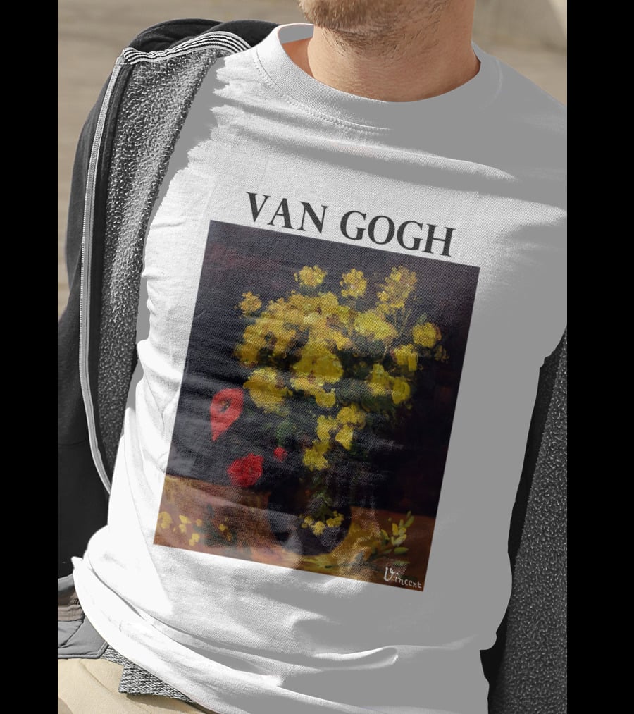 Van Gogh Flowers Red And Yellow Bouquet Vincent T-Shirt