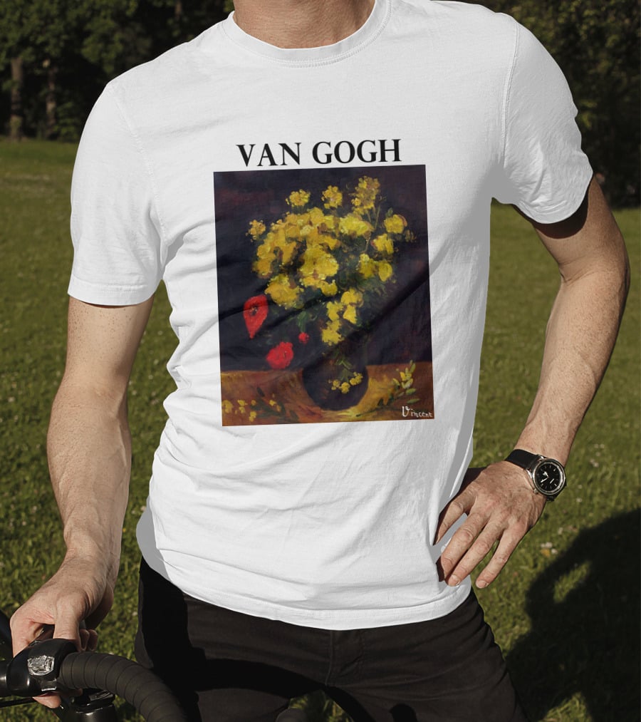 Van Gogh Flowers Red And Yellow Bouquet Vincent T-Shirt