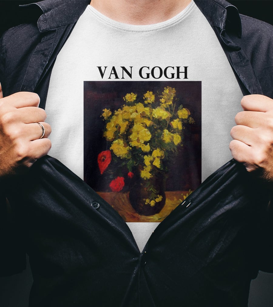 Van Gogh Flowers Red And Yellow Bouquet Vincent T-Shirt