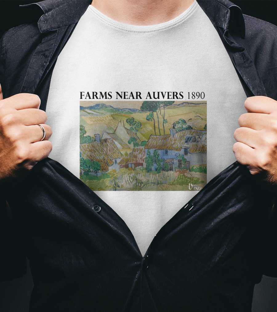 Farms Near Auvers 1890 Vincent Van Gogh T-Shirt