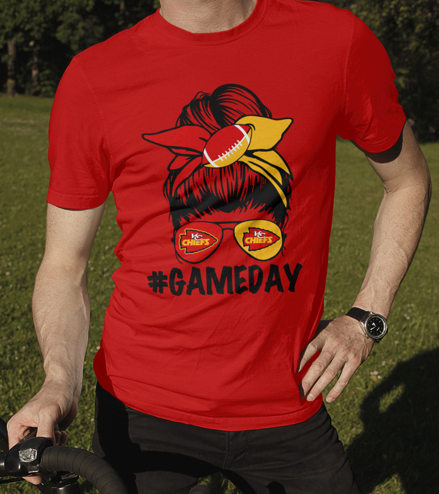 Kansas City Chiefs Game Day Eyewear And Headscarf Style Football Fan Accessory T-Shirt