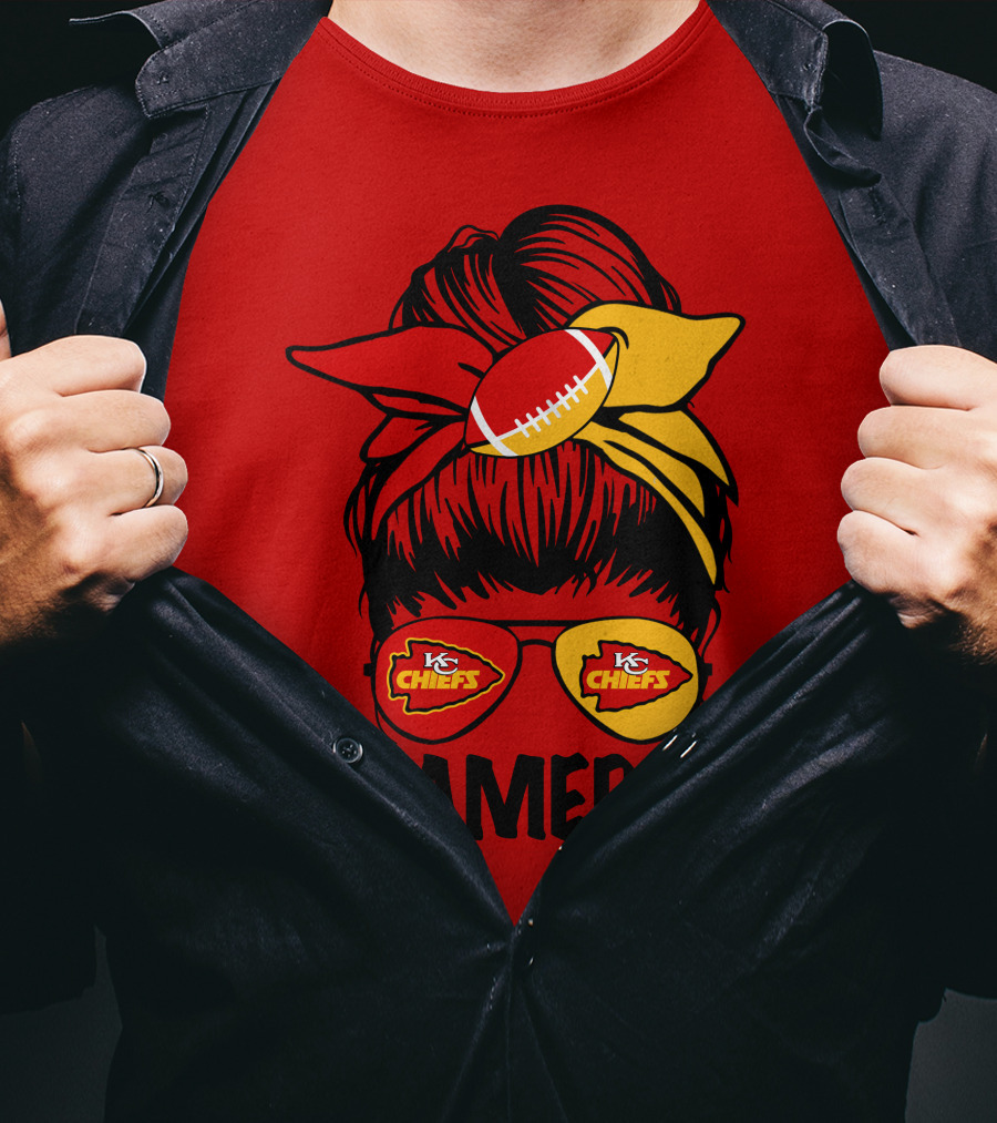 Kansas City Chiefs Game Day Eyewear And Headscarf Style Football Fan Accessory T-Shirt