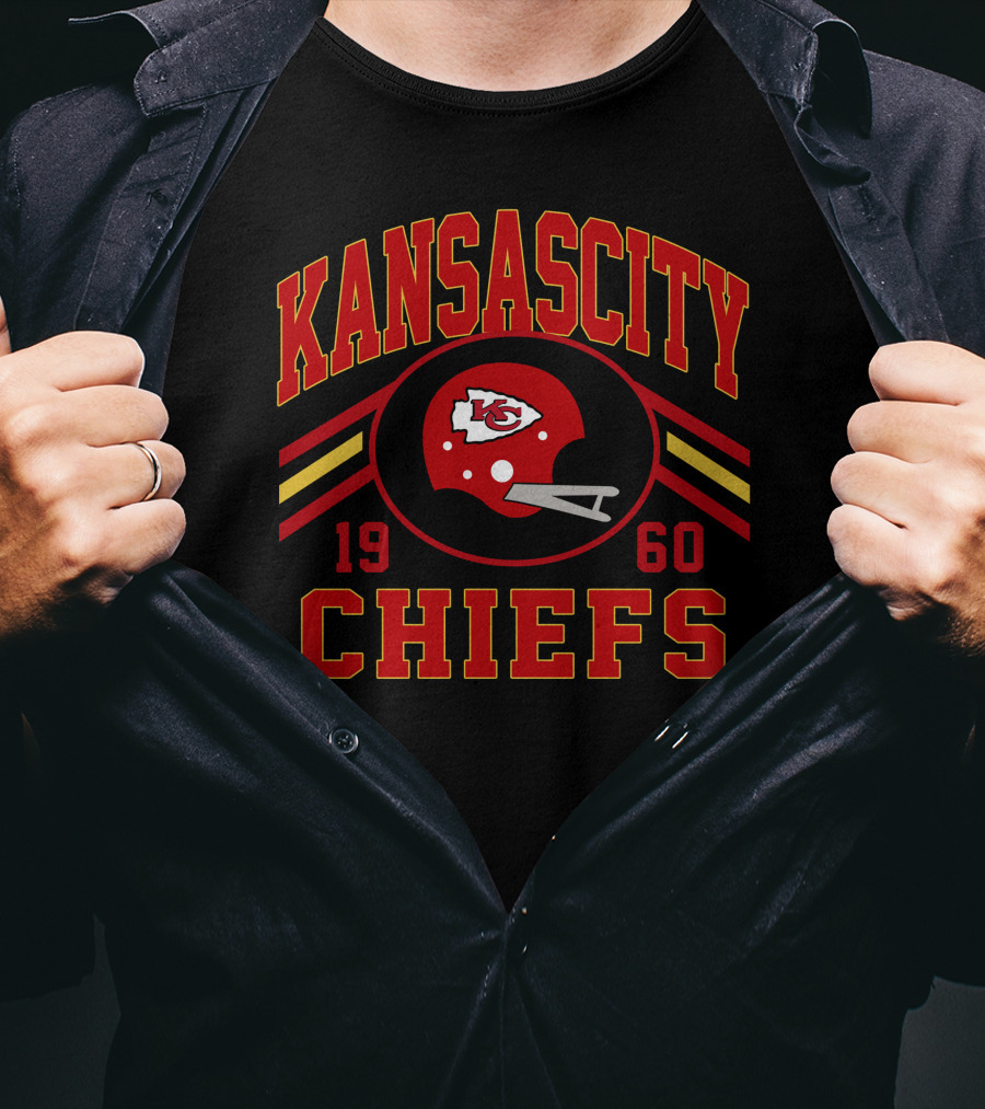 Kansas City Chiefs 1960 Helmet Retro T-Shirt