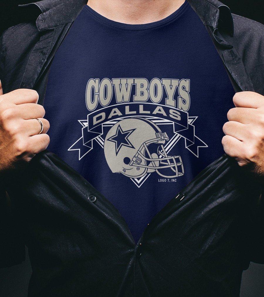 Dallas Cowboys Logo 7 Inc Helmet Star T-Shirt
