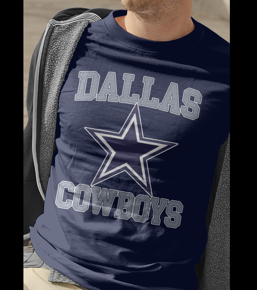 Dallas Cowboys Star Logo Gray Background T-Shirt