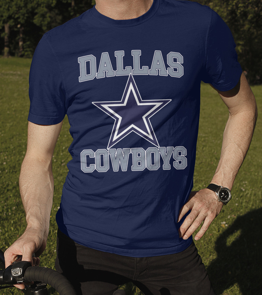 Dallas Cowboys Star Logo Gray Background T-Shirt