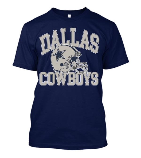 Dallas Cowboys Star Helmet Iconic Team Name T-Shirt