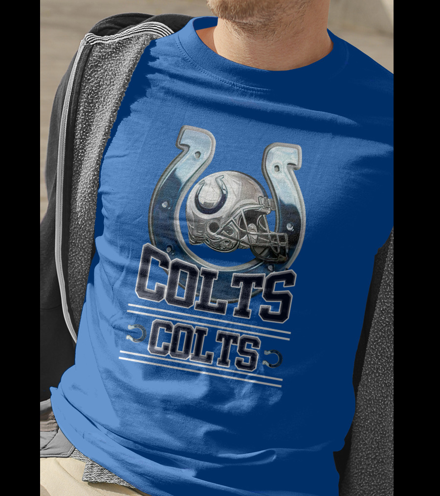 Colts Horseshoe Helmet Indianapolis Colts Colts T-Shirt