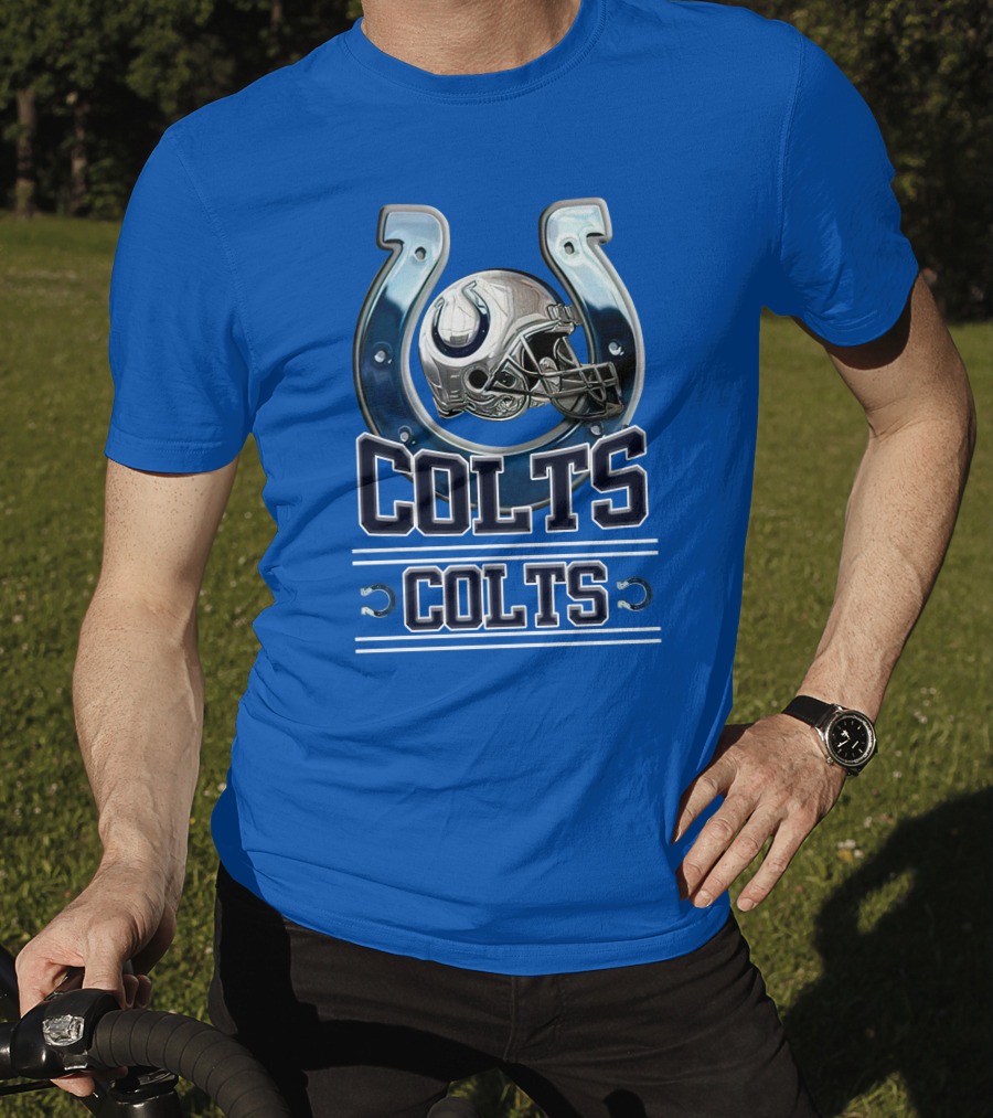 Colts Horseshoe Helmet Indianapolis Colts Colts T-Shirt