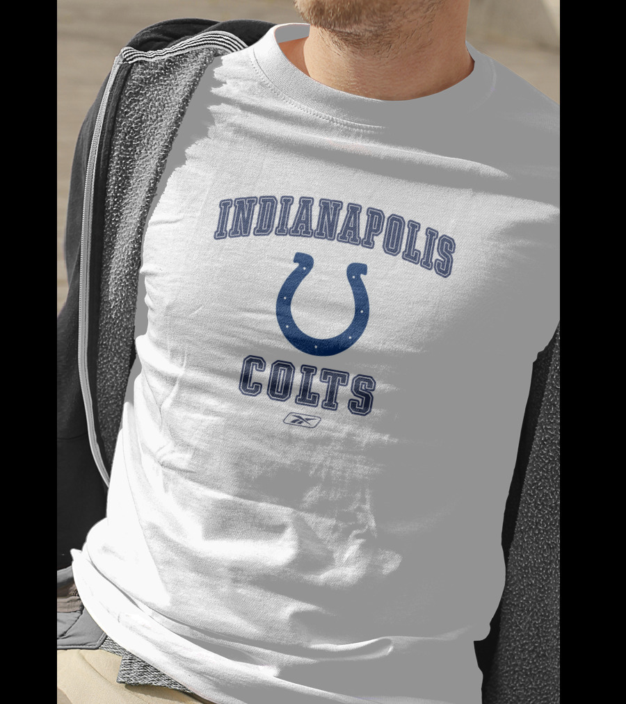 Indianapolis Colts NFL Team Football Horseshoe Reebok T-Shirt