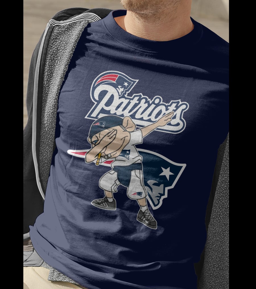 Patriots Dab Logo With Mascot And New England Patriot T-Shirt