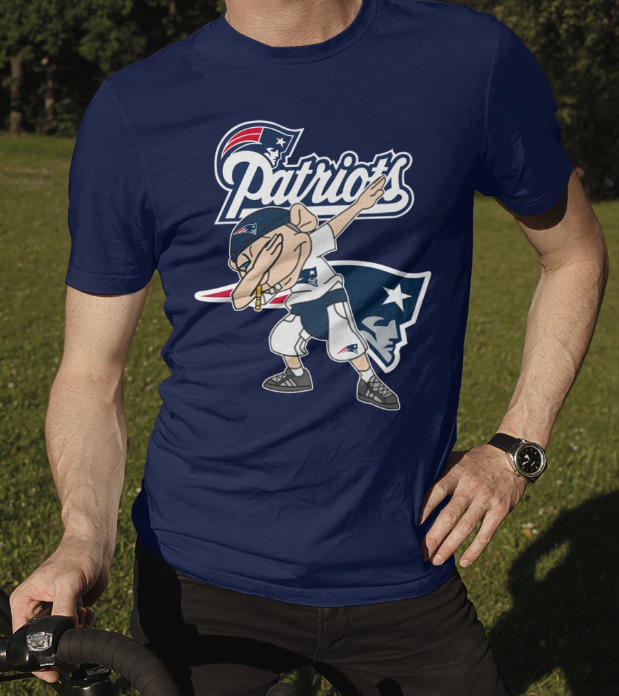 Patriots Dab Logo With Mascot And New England Patriot T-Shirt