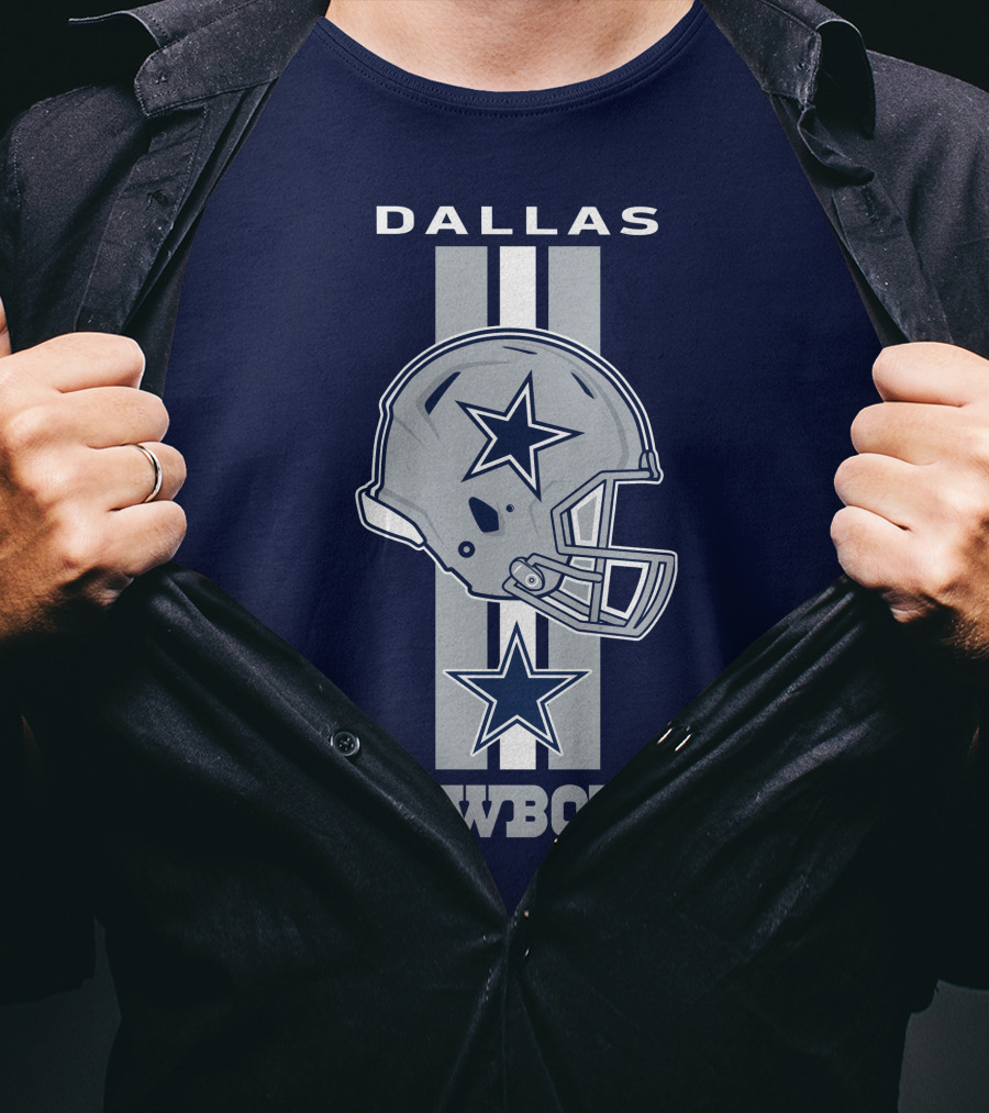 Dallas Cowboys Helmet Star Emblem T-Shirt