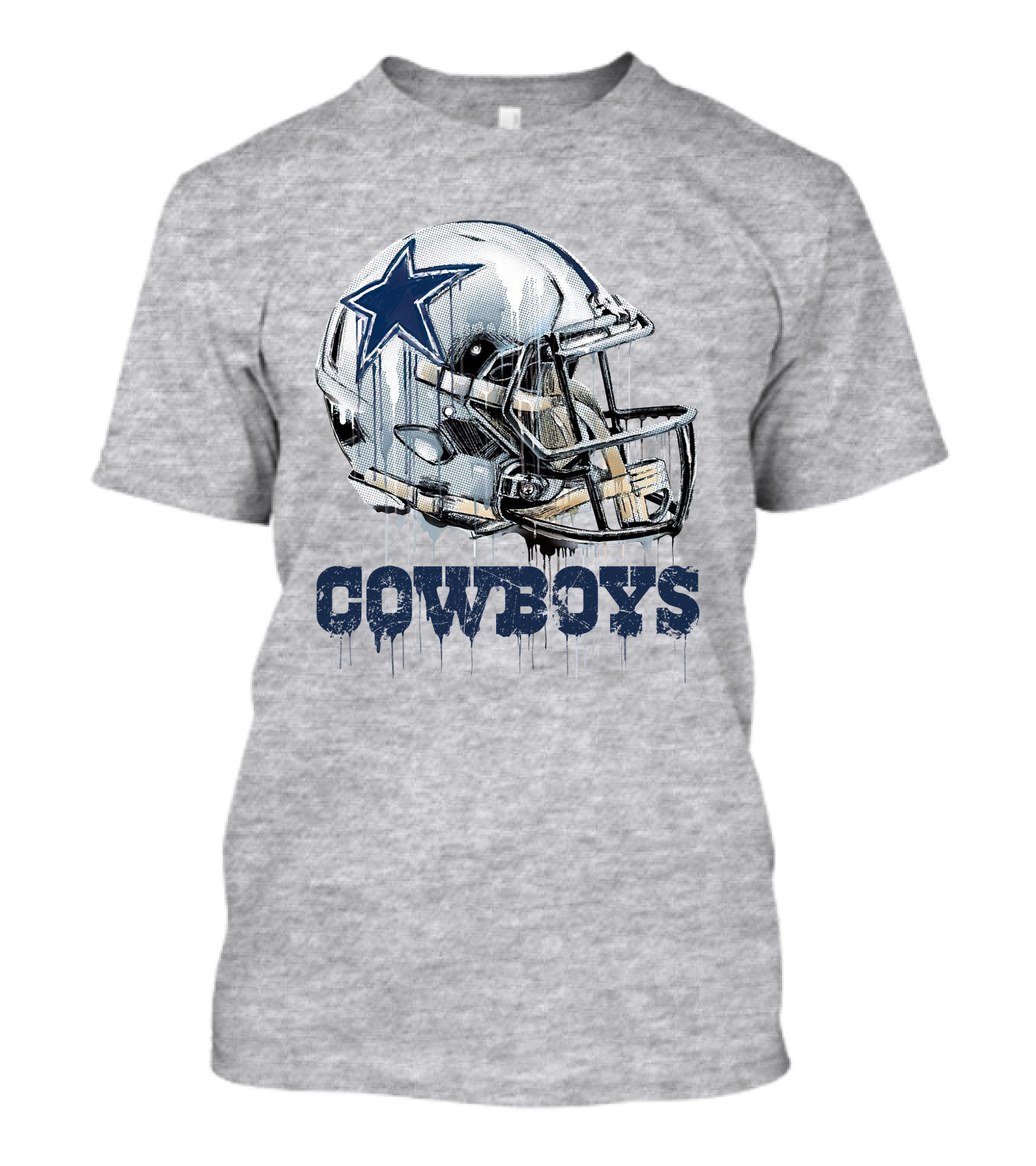 Cowboys Helmet Dripping Star T-Shirt