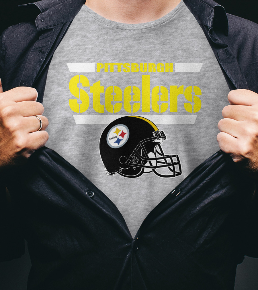 Pittsburgh Steelers Football Helmet NFL Team T-Shirt