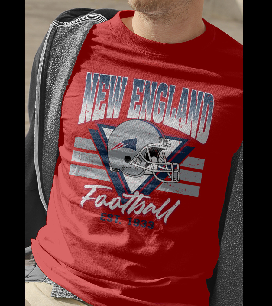 New England Patriots Football Helmet Est. 1933 T-Shirt
