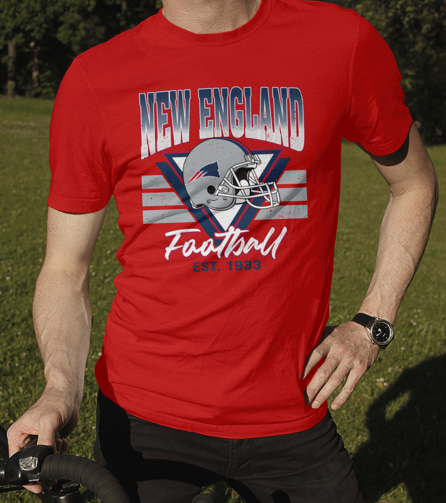 New England Patriots Football Helmet Est. 1933 T-Shirt