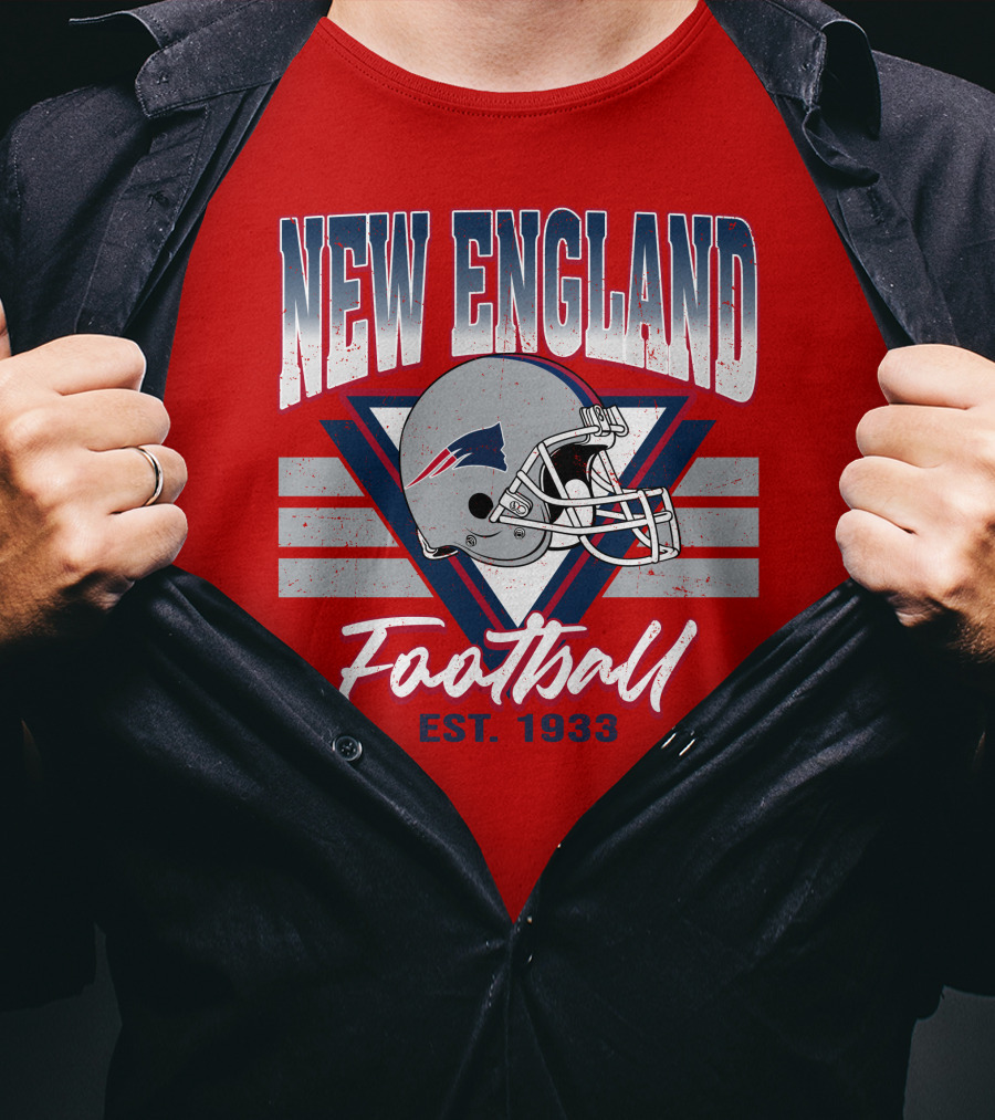 New England Patriots Football Helmet Est. 1933 T-Shirt