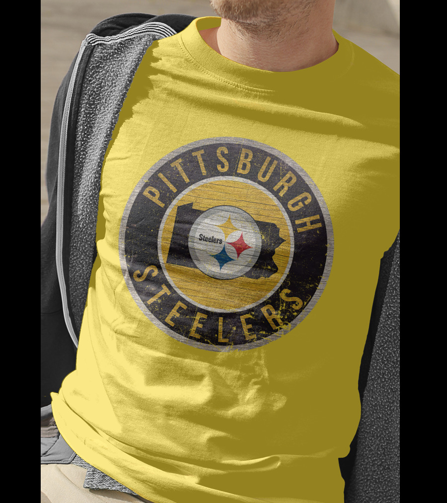 Pittsburgh Steelers Pennsylvania State Logo Circle T-Shirt