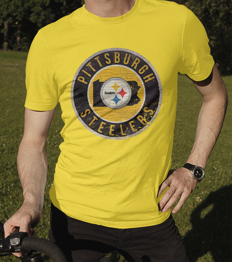 Pittsburgh Steelers Pennsylvania State Logo Circle T-Shirt