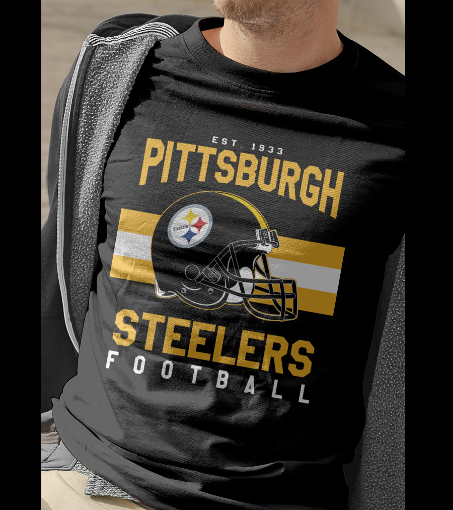 Pittsburgh Steelers Football Est. 1933 Helmet T-Shirt
