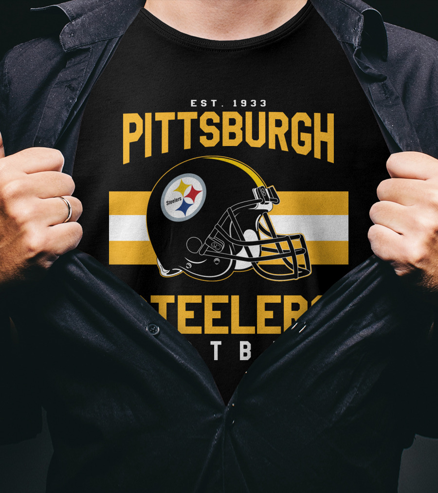 Pittsburgh Steelers Football Est. 1933 Helmet T-Shirt