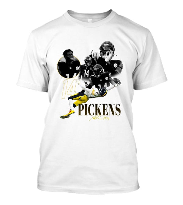 George Pickens #14 Pittsburgh Steelers Football Player Montage T-Shirt
