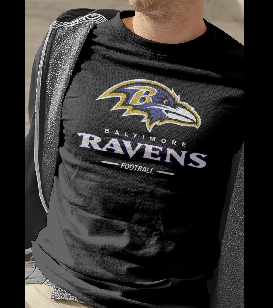 Baltimore Ravens Football Logo Ravens Text T-Shirt