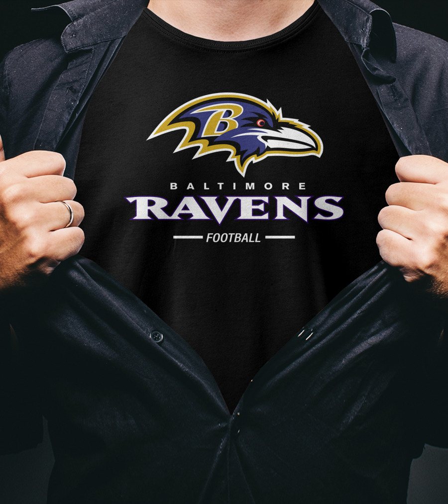 Baltimore Ravens Football Logo Ravens Text T-Shirt