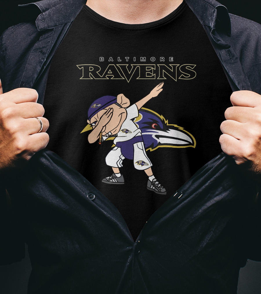 Baltimore Ravens Mascot Dabbing Football Fan Gear T-Shirt