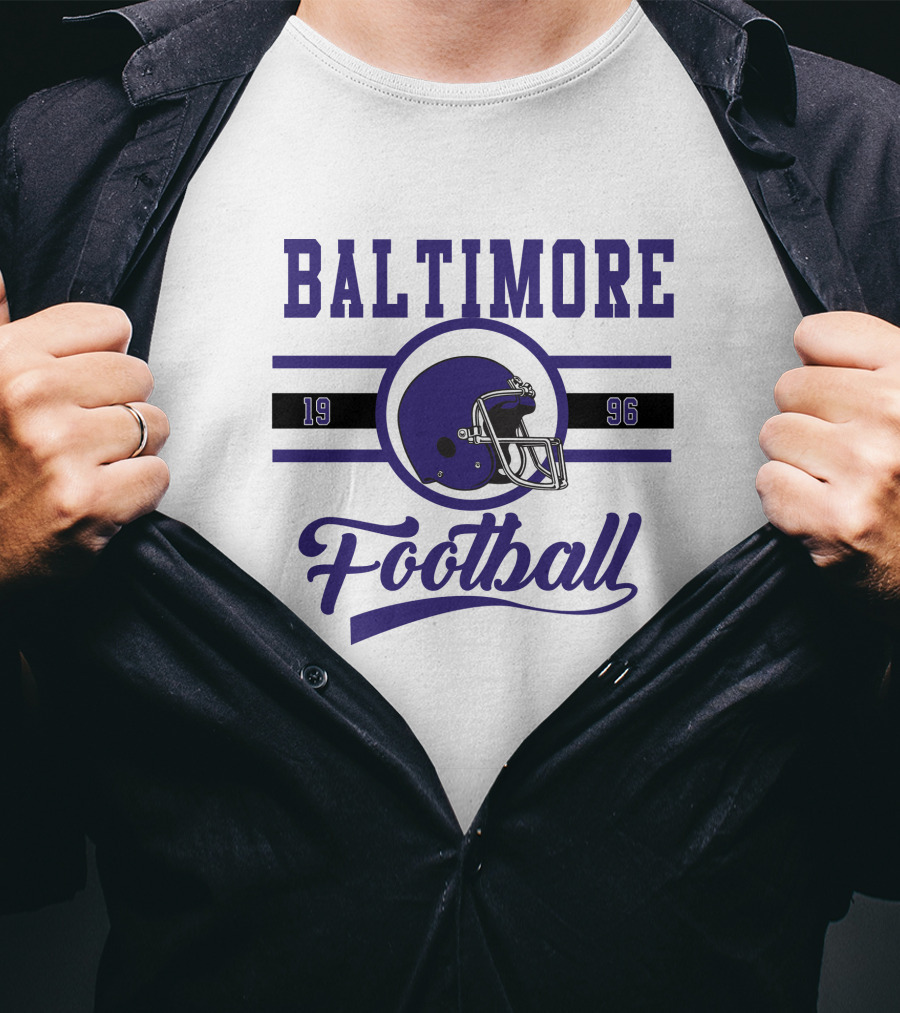 Baltimore Ravens Football 1996 Helmet T-Shirt