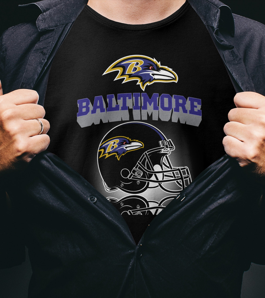 Baltimore Ravens Football Helmet Logo Ravens Head T-Shirt