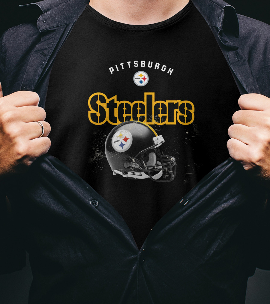 Pittsburgh Steelers Helmet T-Shirt