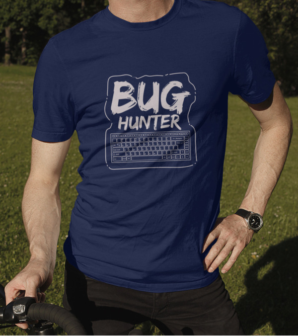 Bug Hunter Keyboard Software Test Engineer Tech Enthusiast T-Shirt