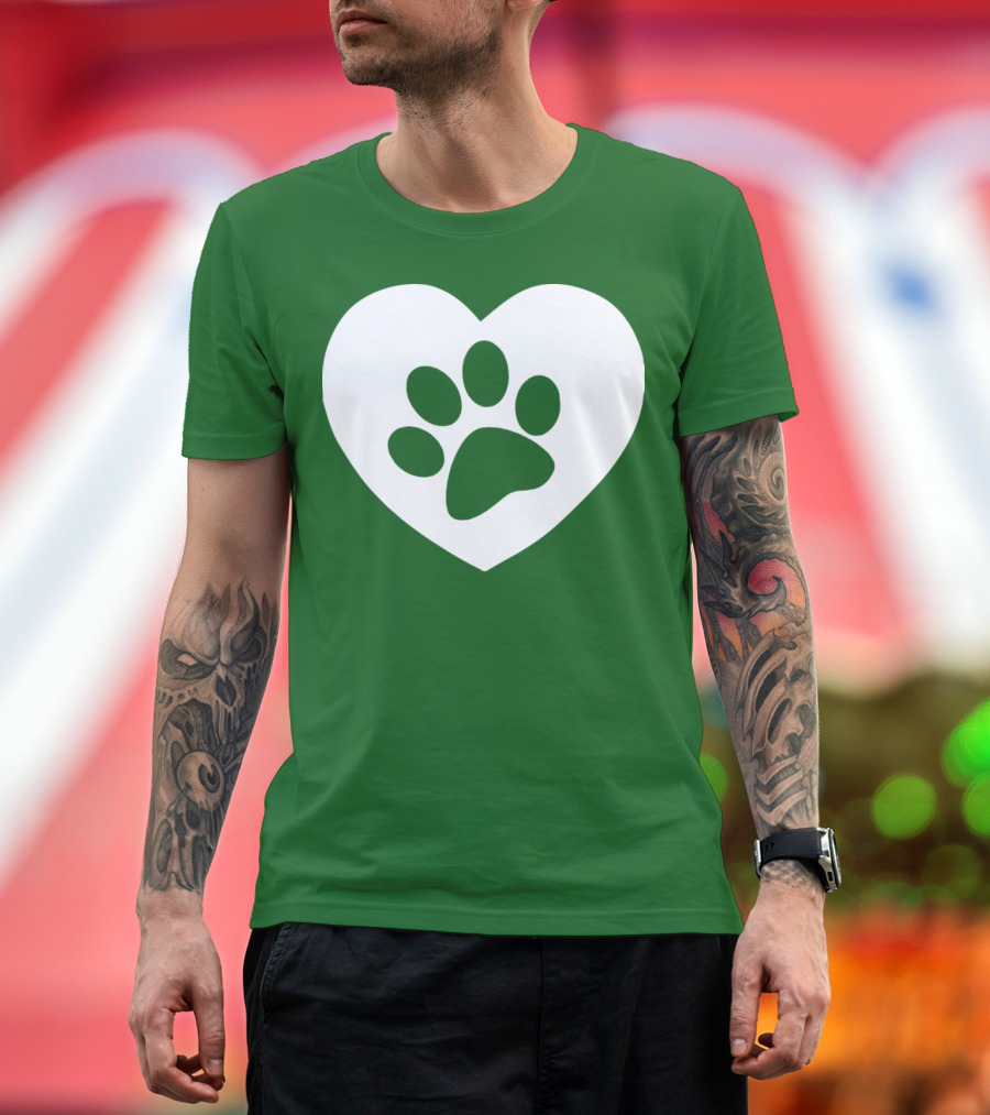 Heart Paw Animal Love T-Shirt