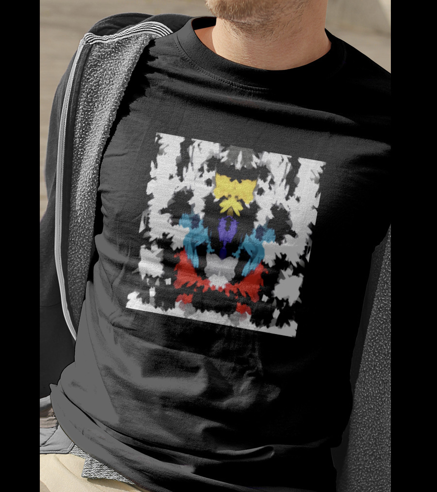 3Rd Hokage Rorschach Style Abstract Colorful T-Shirt
