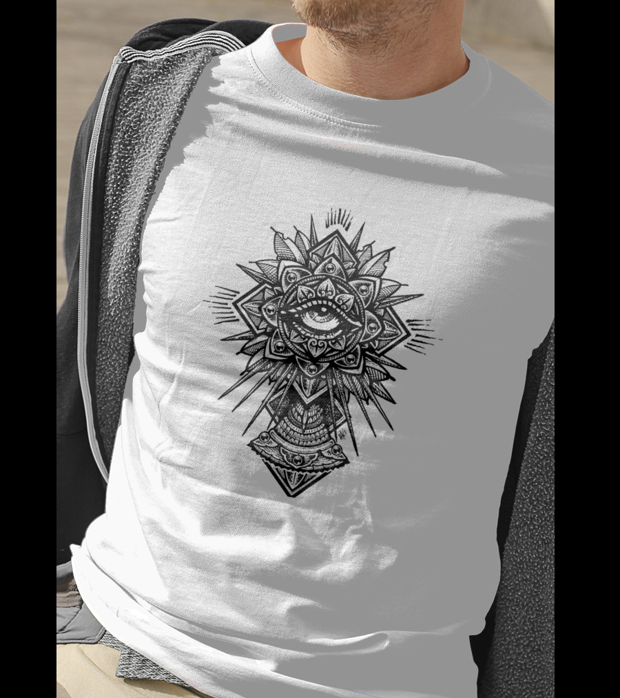 All Seeing Eye Ornamental Octagon Mandala Sacred T-Shirt