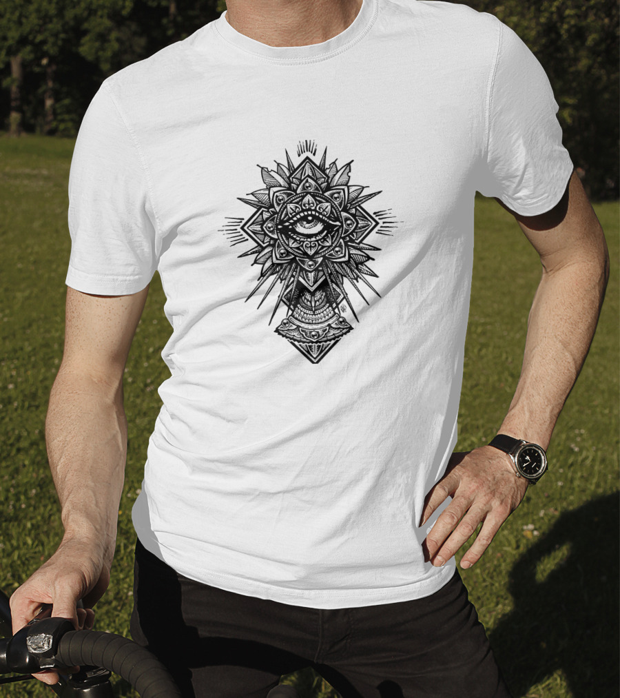 All Seeing Eye Ornamental Octagon Mandala Sacred T-Shirt
