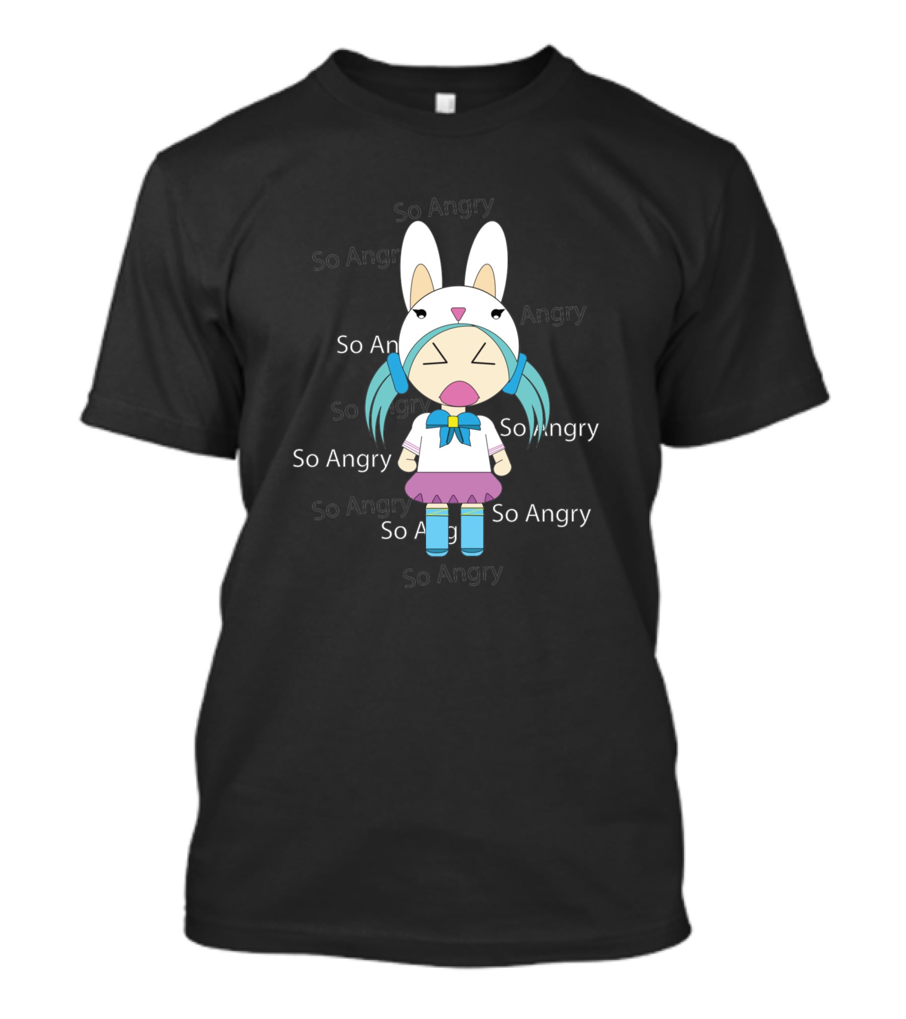So Angry Little Girl With Bunny Ears 33796 T-Shirt