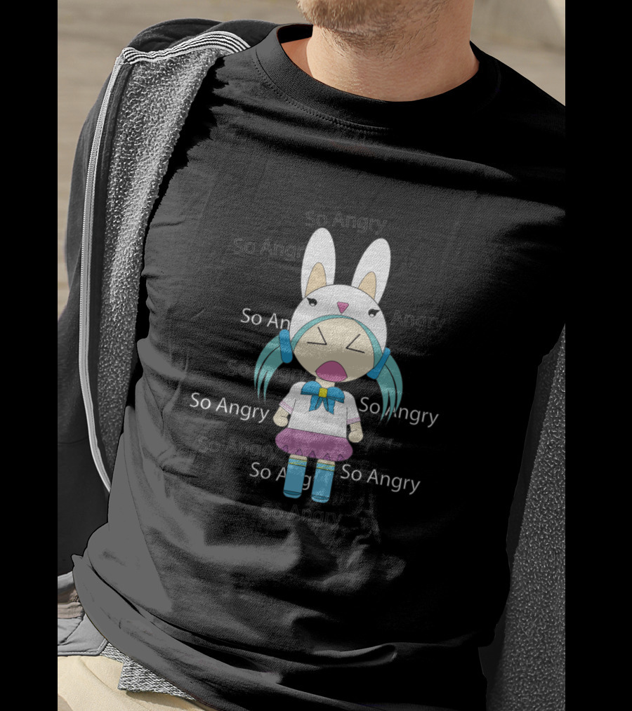So Angry Little Girl With Bunny Ears 33796 T-Shirt