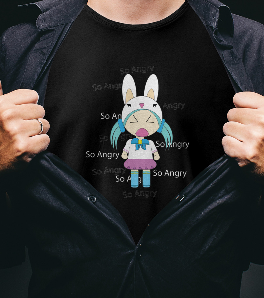So Angry Little Girl With Bunny Ears 33796 T-Shirt