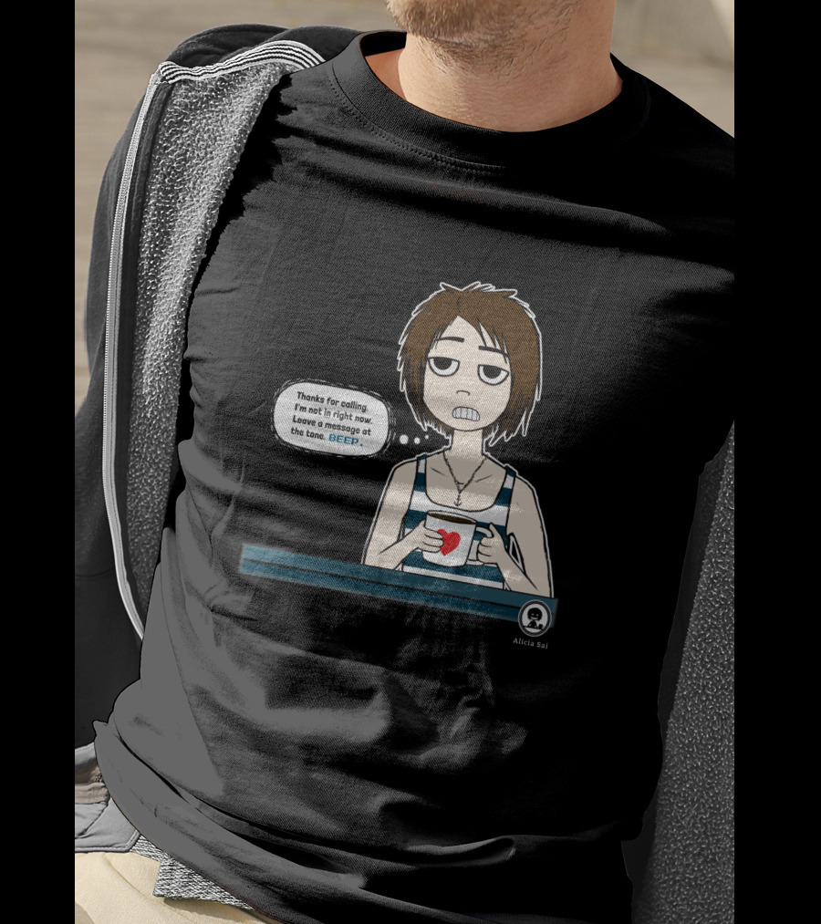 Thanks For Calling BEEP Coffee Character Alicia Sai T-Shirt