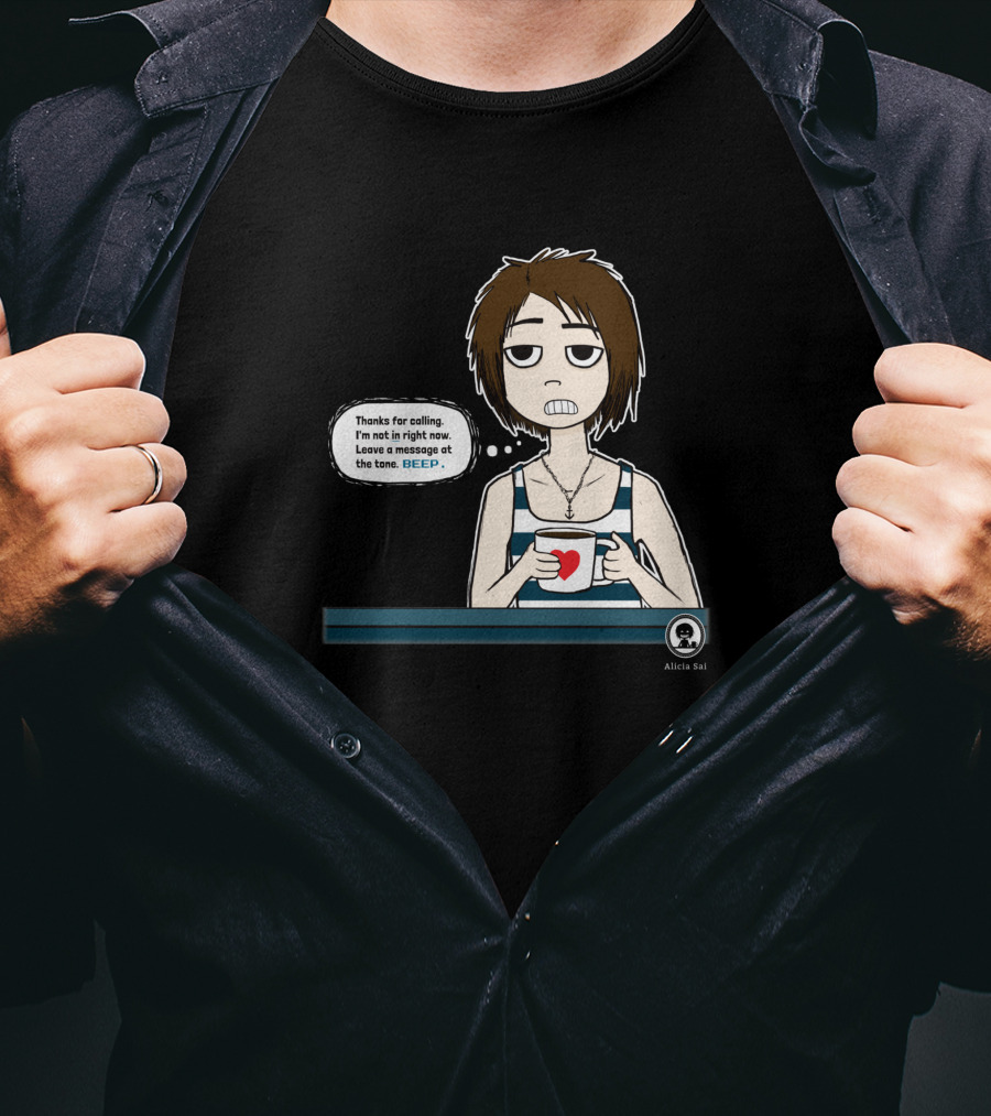 Thanks For Calling BEEP Coffee Character Alicia Sai T-Shirt