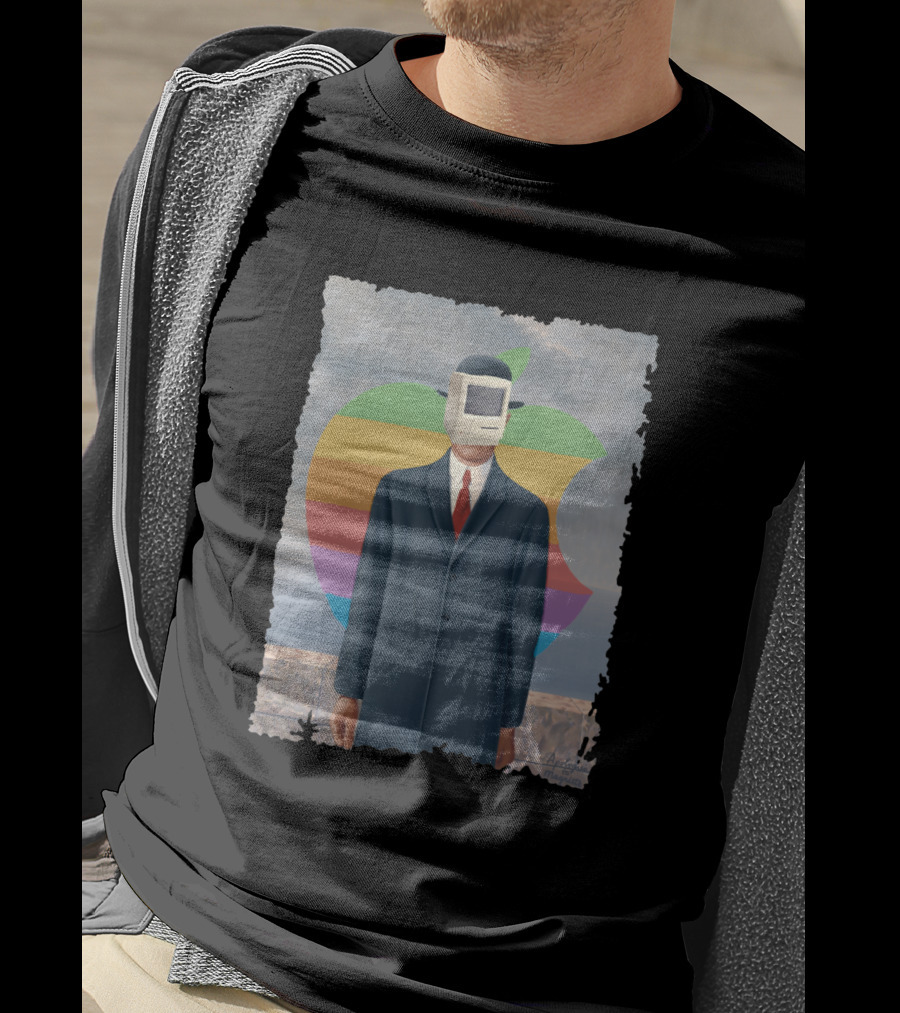 Appleogies Magritte Vintage Macintosh Surrealist Fusion T-Shirt